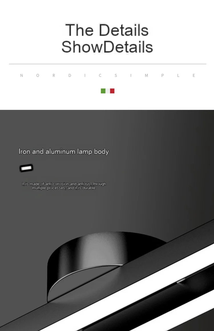 Long Aluminium LED Ceiling Light Modern Creative Design Ceiling Lamp