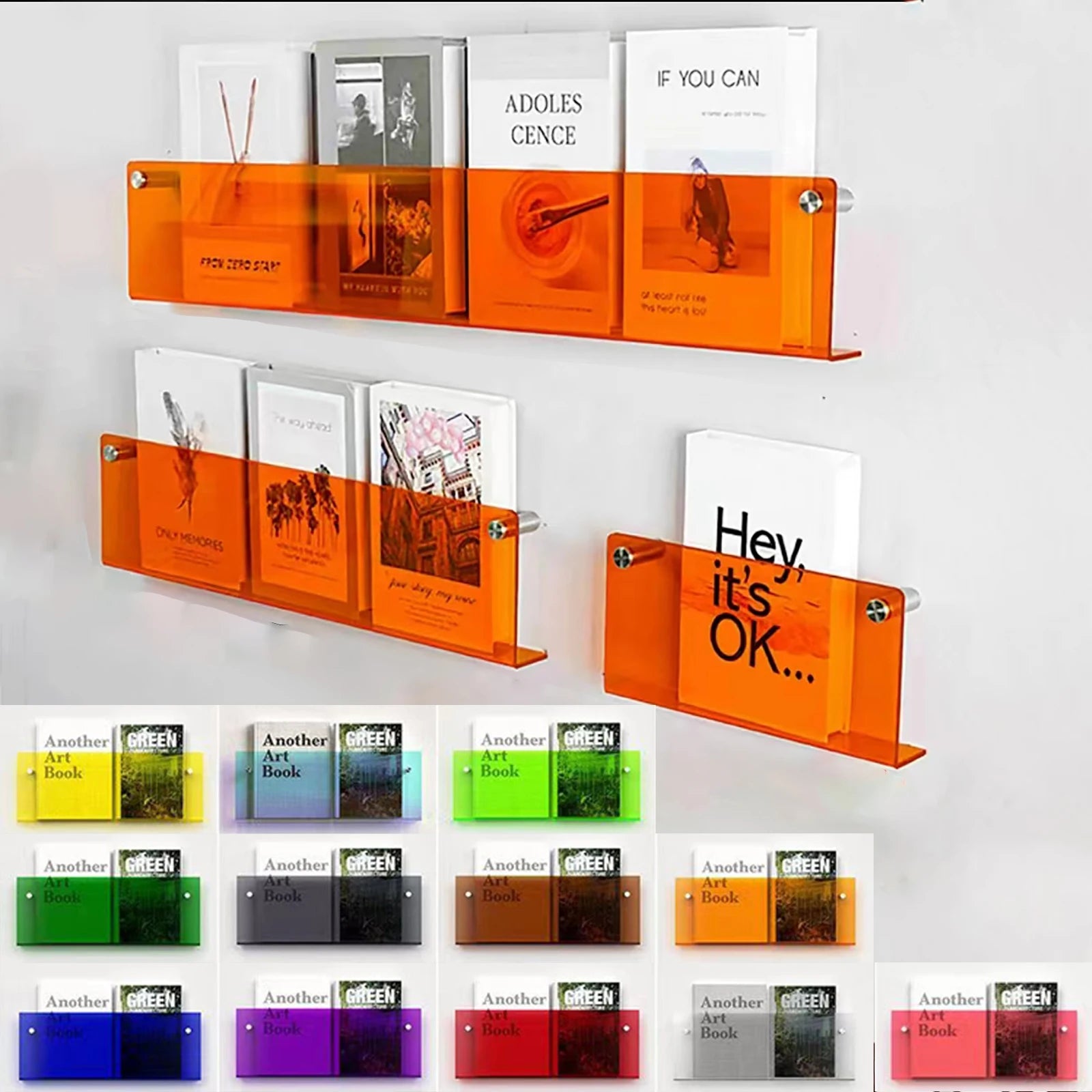 Acrylic Wall Magazine Rack