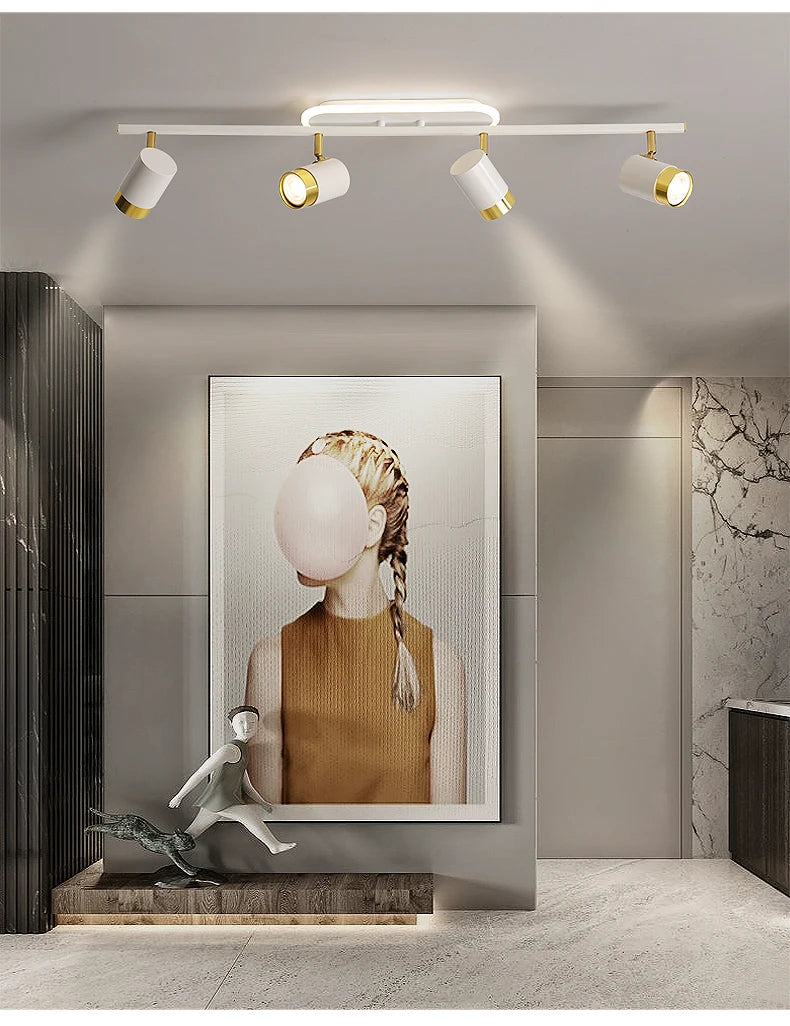 Long Linear LED Spotlight Chandelier