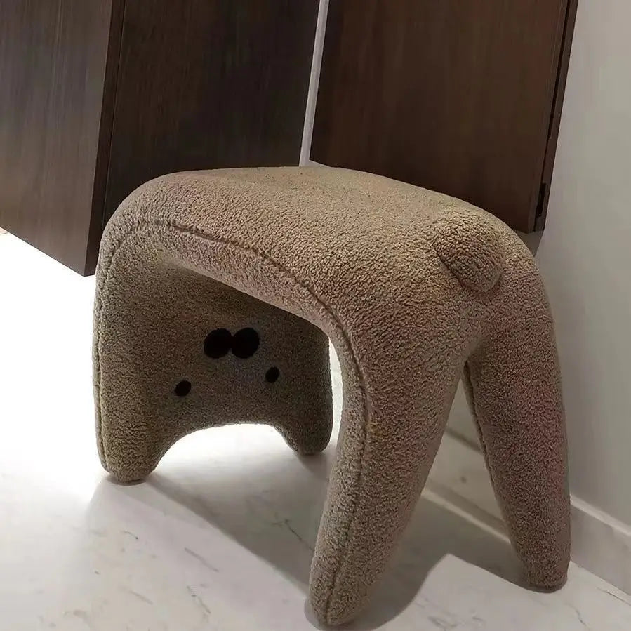 Plush Armless Dressing Chair