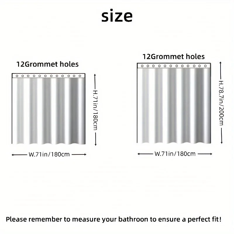 Shower Curtain Transparent Peva Transparent Shower Curtain