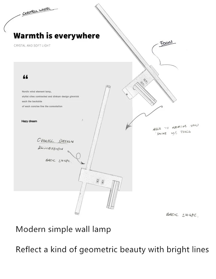 Wall lamp Nordic modern creative led simple living room sofa background