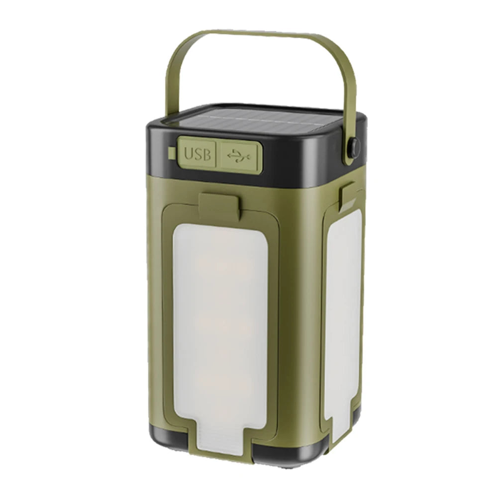 Solar Camping Lantern Foldable Camping Light Waterproof Rechargeable