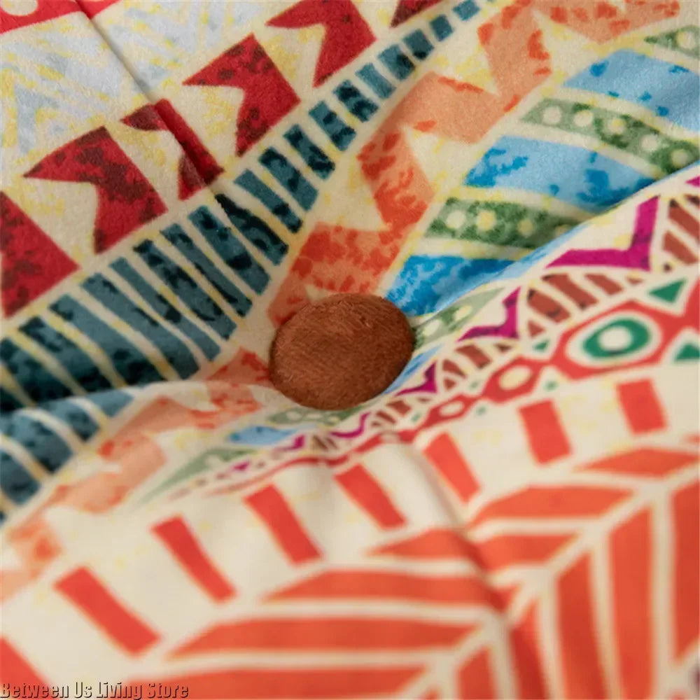 Bohemian Cushion Mandala Floor Seat Cushion Square Seat Velvet Yoga Pillow Japanese Tatami Mat for Reading Nook Party Decoration
