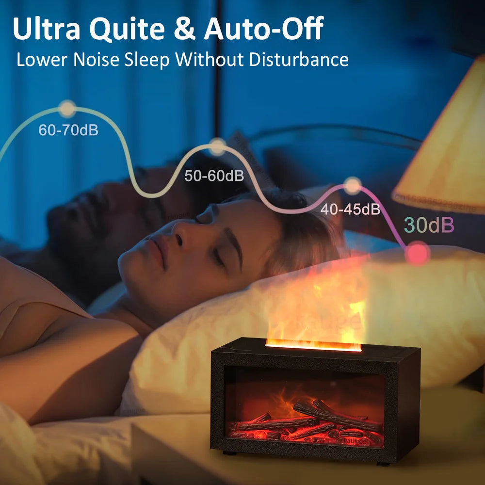 Fireplace Humidifier Aroma Flame Humidifier Fragrance Diffuser
