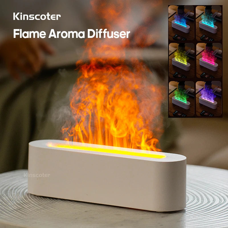 Essential Oil Aroma Diffuser Flame Air Humidifier Ultrasonic Cool Mist