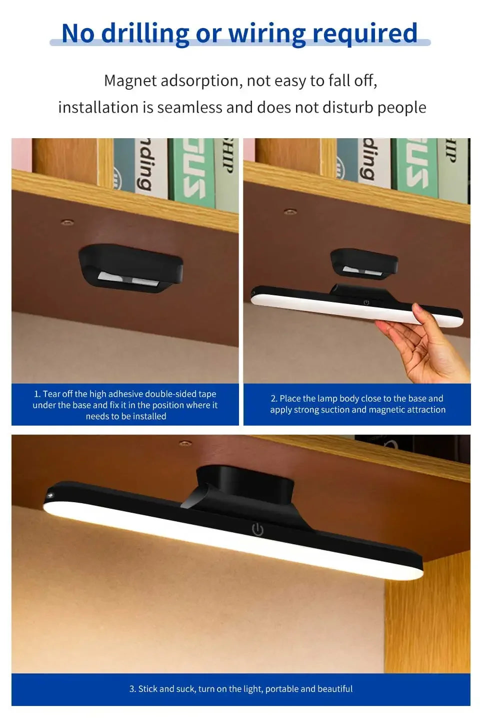 Rechargeable Magnetic Mirror Light
