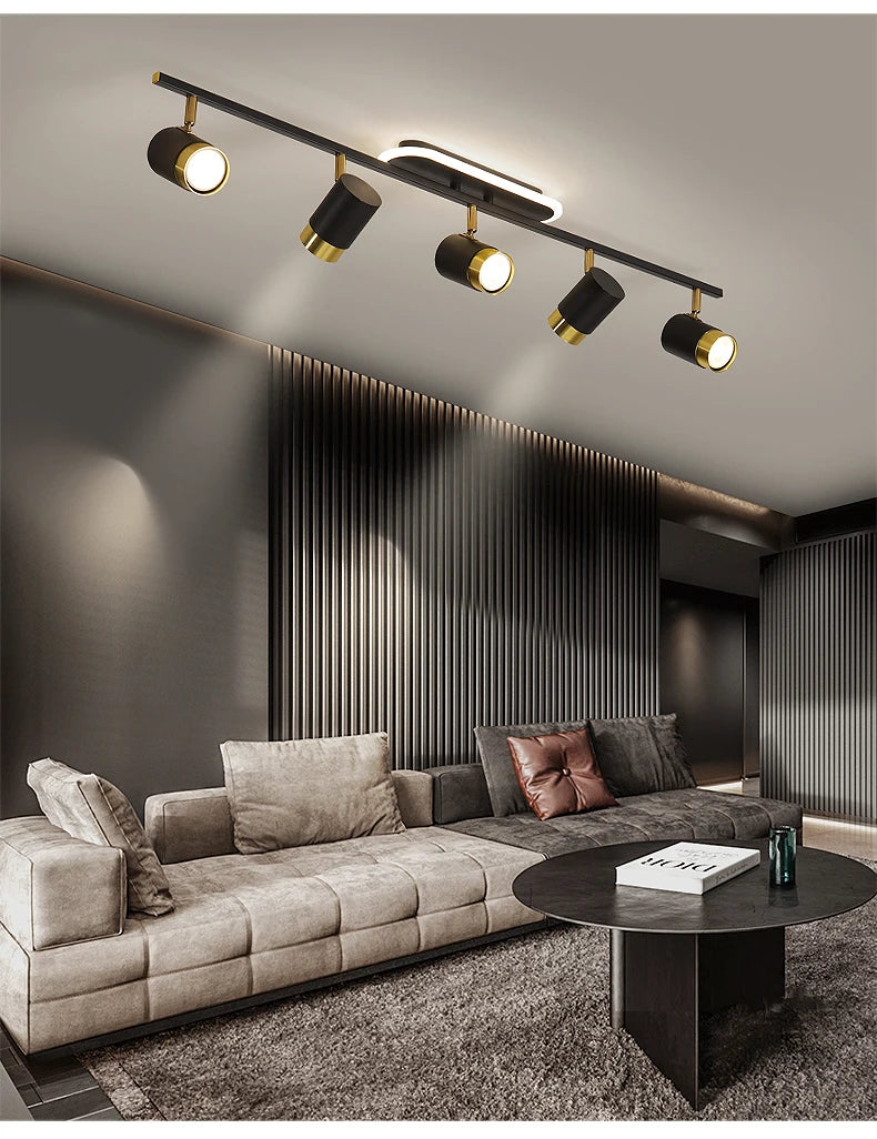 Long Linear LED Spotlight Chandelier