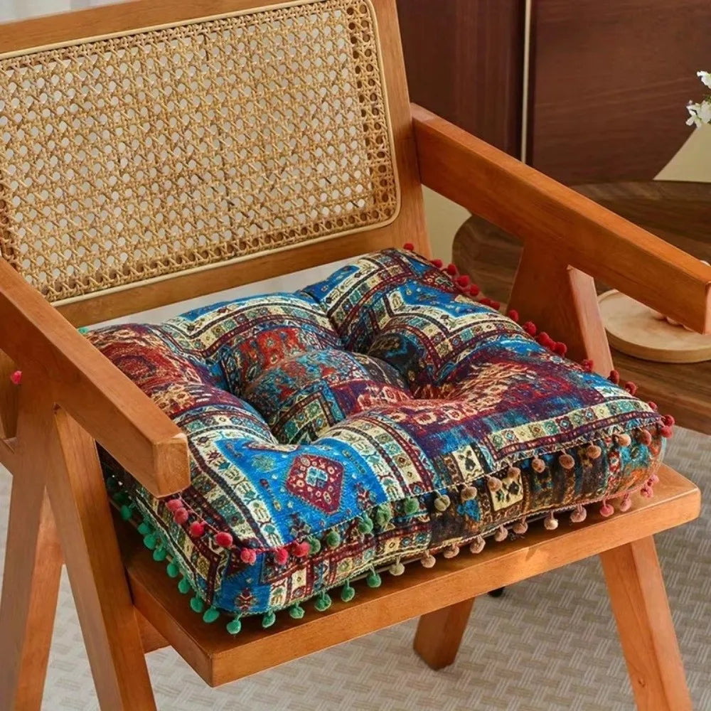 New Soft Tatami Cushion Large Thicken Floor Mat Bohemian Style Square Pillow Cushion For Home Balcony Window