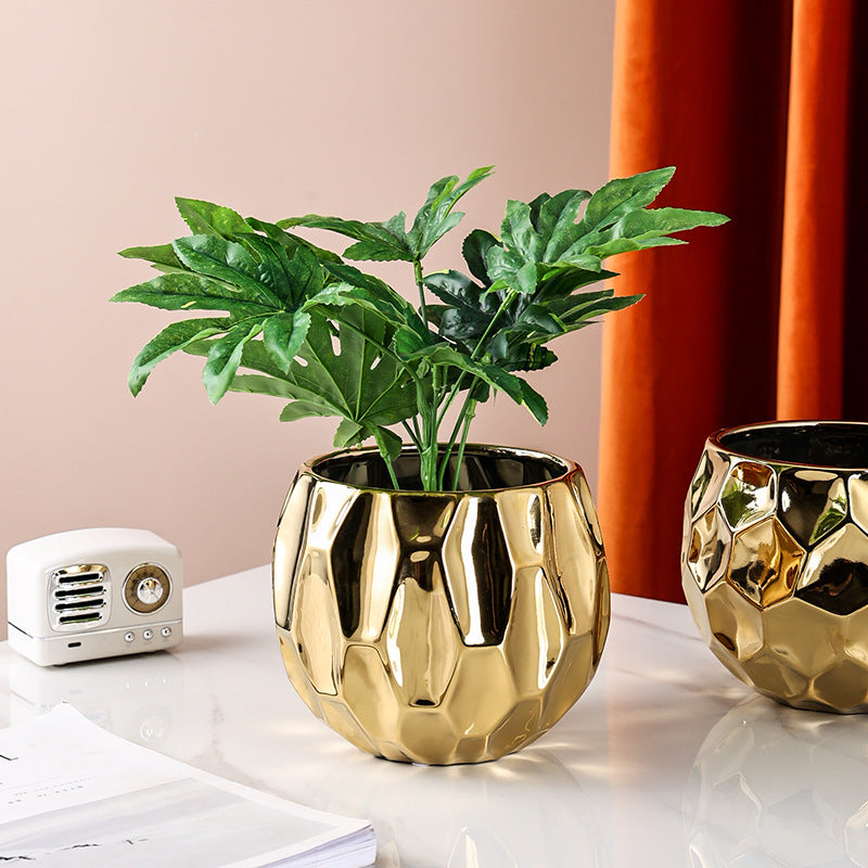 Nordic Geometric Ceramic Planter