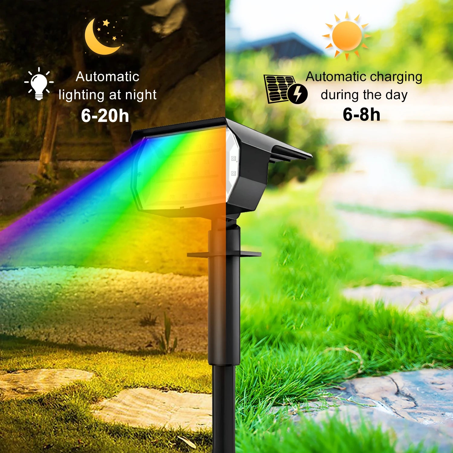 RGB Solar Landscape Spotlight 2 in 1