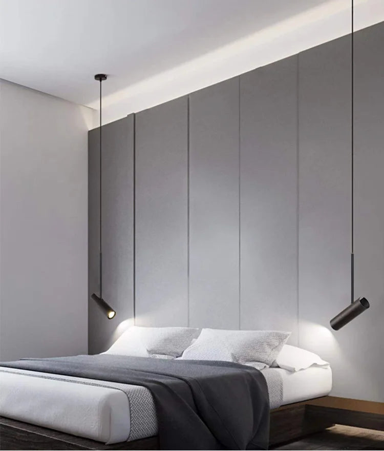 Nordic Black LED Bedside Pendant