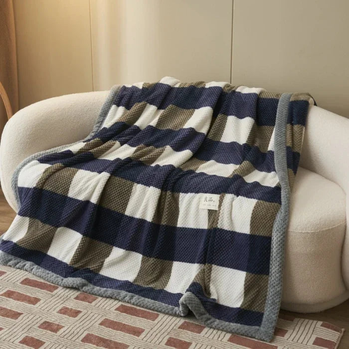 Knit Blanket Throw Soft Chenille Yarn Knitted Blanket Machine