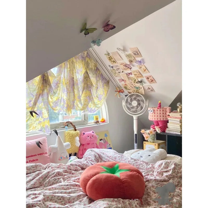 ins cute soft cute mushroom tomato futon cushion bed cushion doll throw