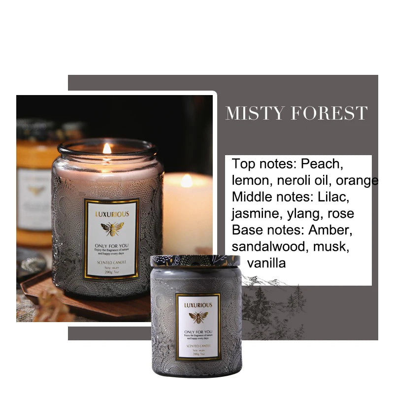 7 OZ Jar Scented Candle, Natural Soy Candle, Serenity Aromatic Candles