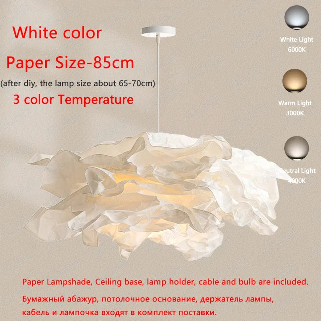 Minimalist Paper Pendant Chandelier