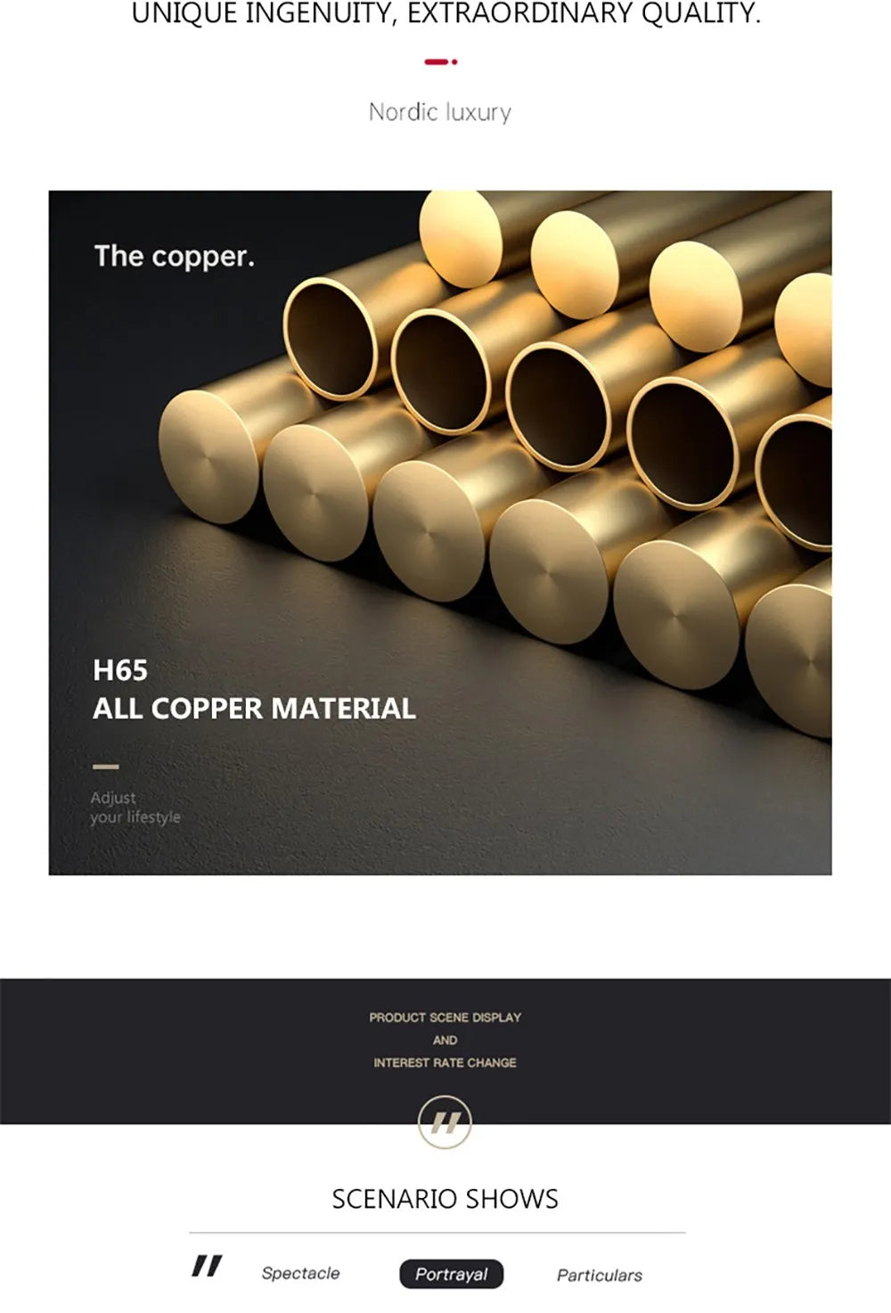 Copper Round LED Ceiling Light
