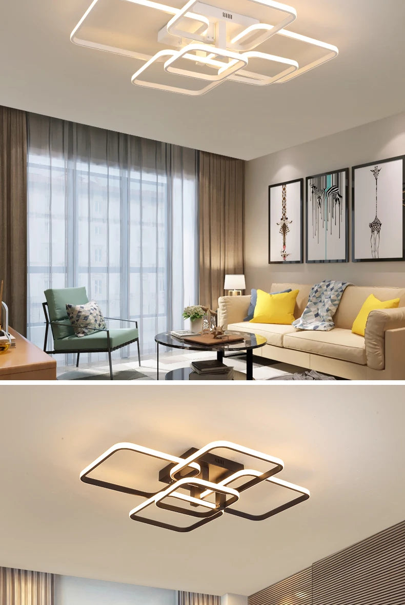 Black and White Modern Ceiling Chandelier