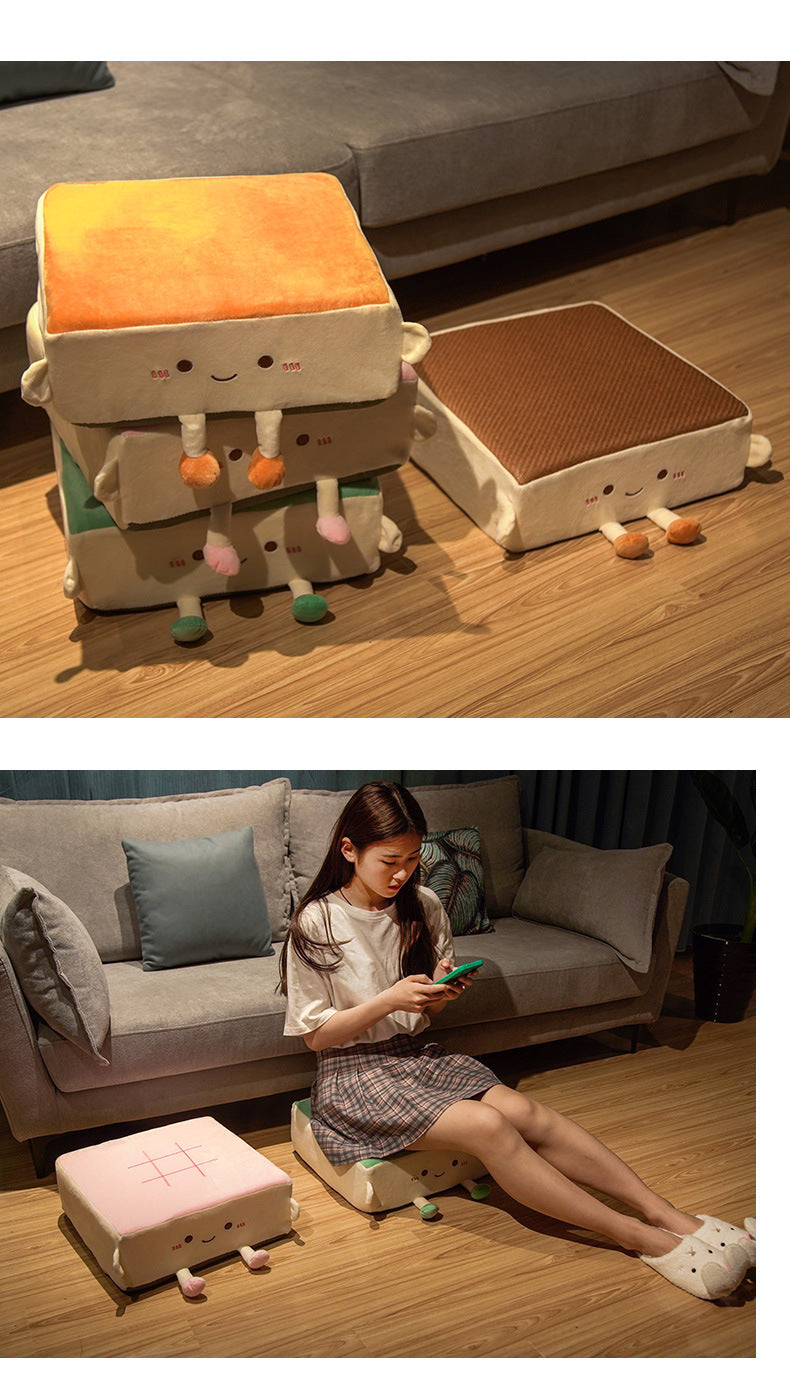 Cartoon Cute Seat Cushion Office Chair Cushion Family Bedroom Window Tatami Floor Cushion Round Thickened Soft Child Car Mat