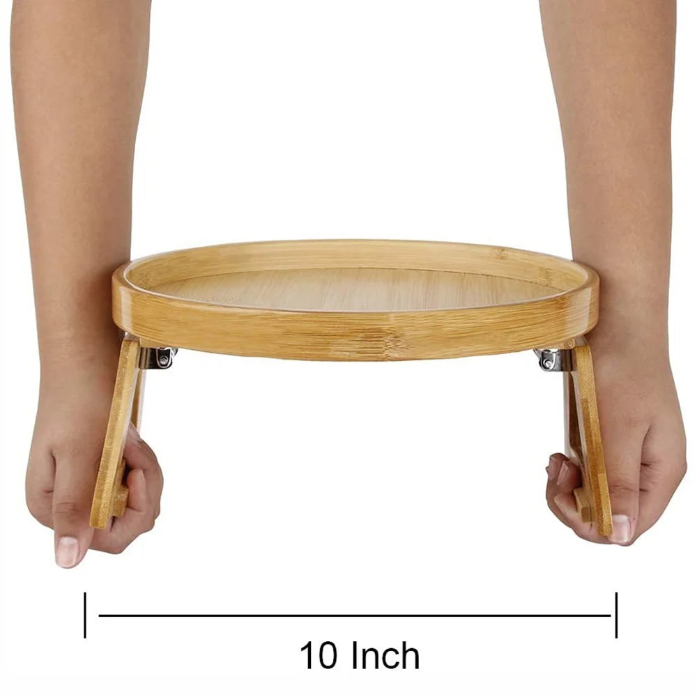 Bamboo Sofa Armrest Clip On Tray