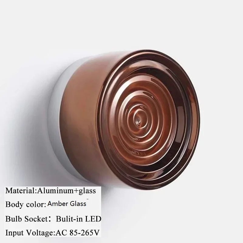 Modern Glass Round Wall Sconce