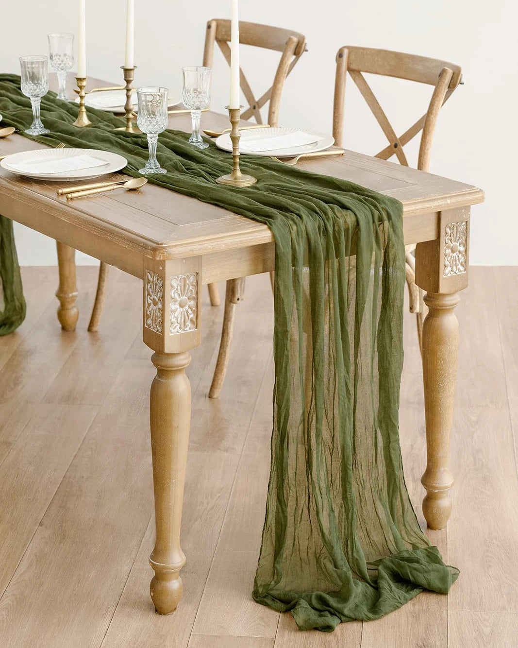 Gauze Cheesecloth Table Runners Set of 6