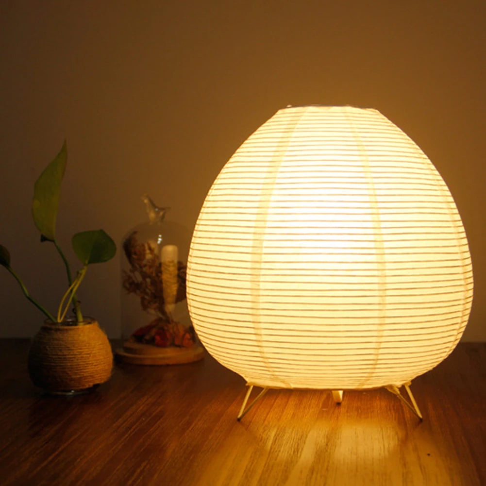 Rice Paper Bedside Lantern Lamp