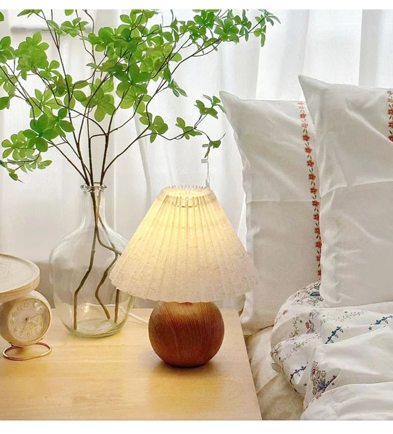 Nordic Pleated Fabric LED Table Lamp