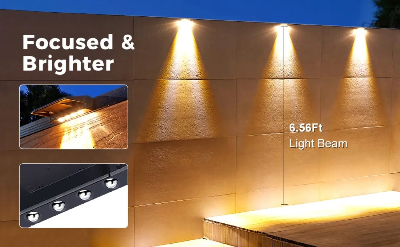 Solar Fence and Deck Lights 2 Pack