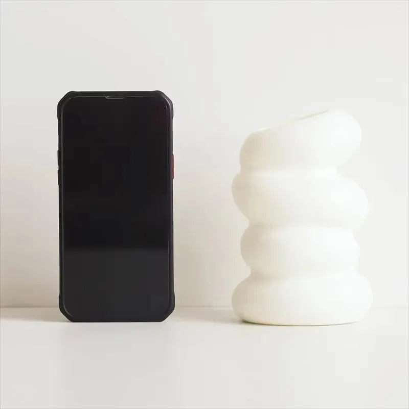 Plastic Spiral White Vase Nordic Creative Flower Arrangement Container