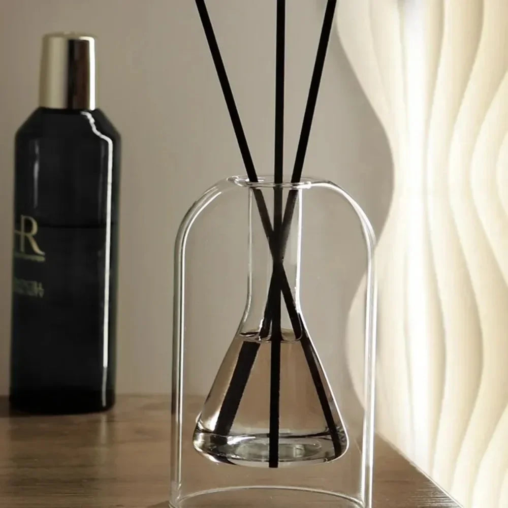 130/200ML Transparent Glass Aromatherapy Diffuser Bottle Glass Storage
