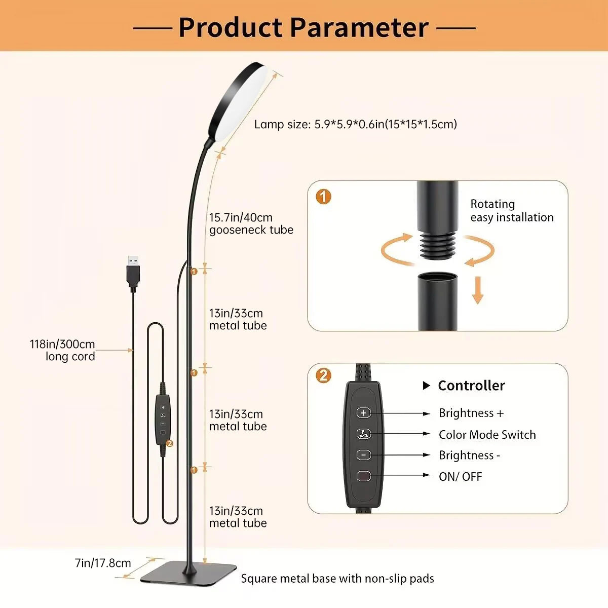 Gooseneck Reading Floor Lamp