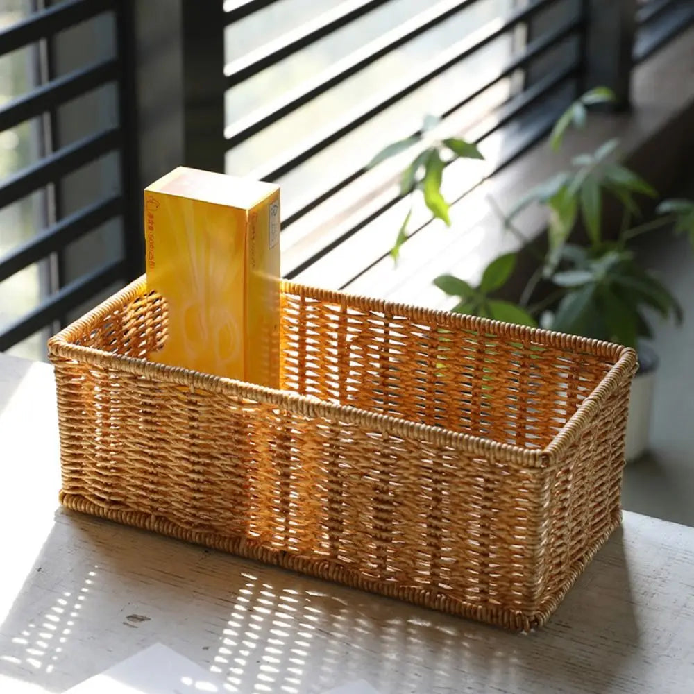 Woven Rectangular Storage Basket
