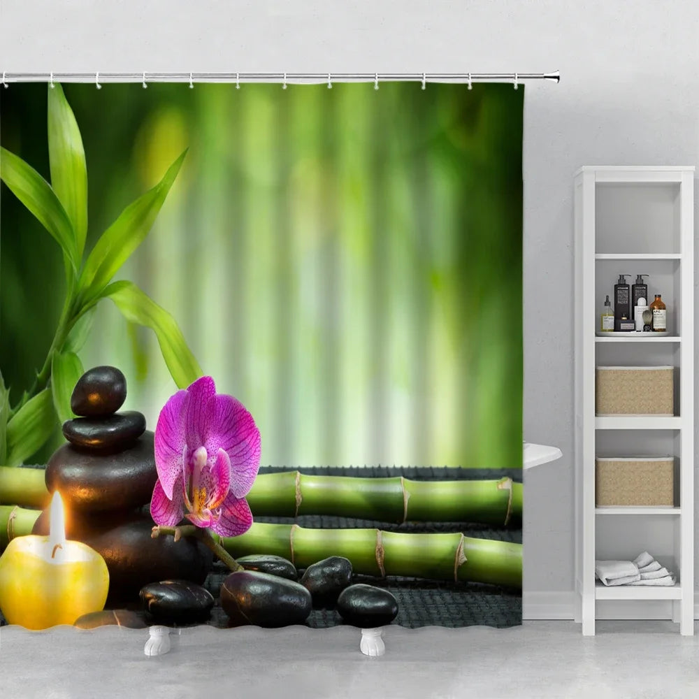 Zen Garden Bamboo Shower Curtain
