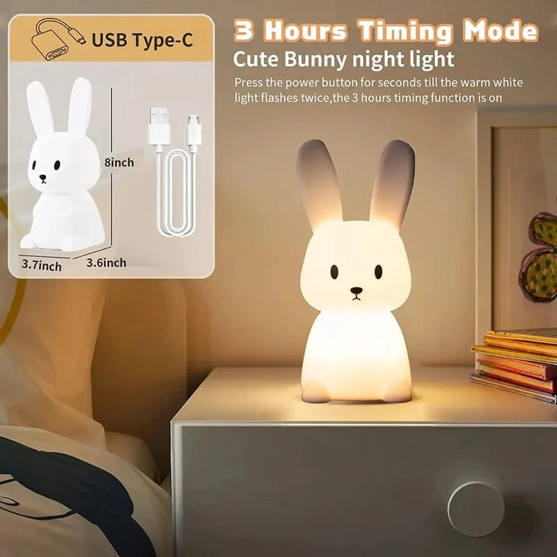 Silicone Rabbit Night Light