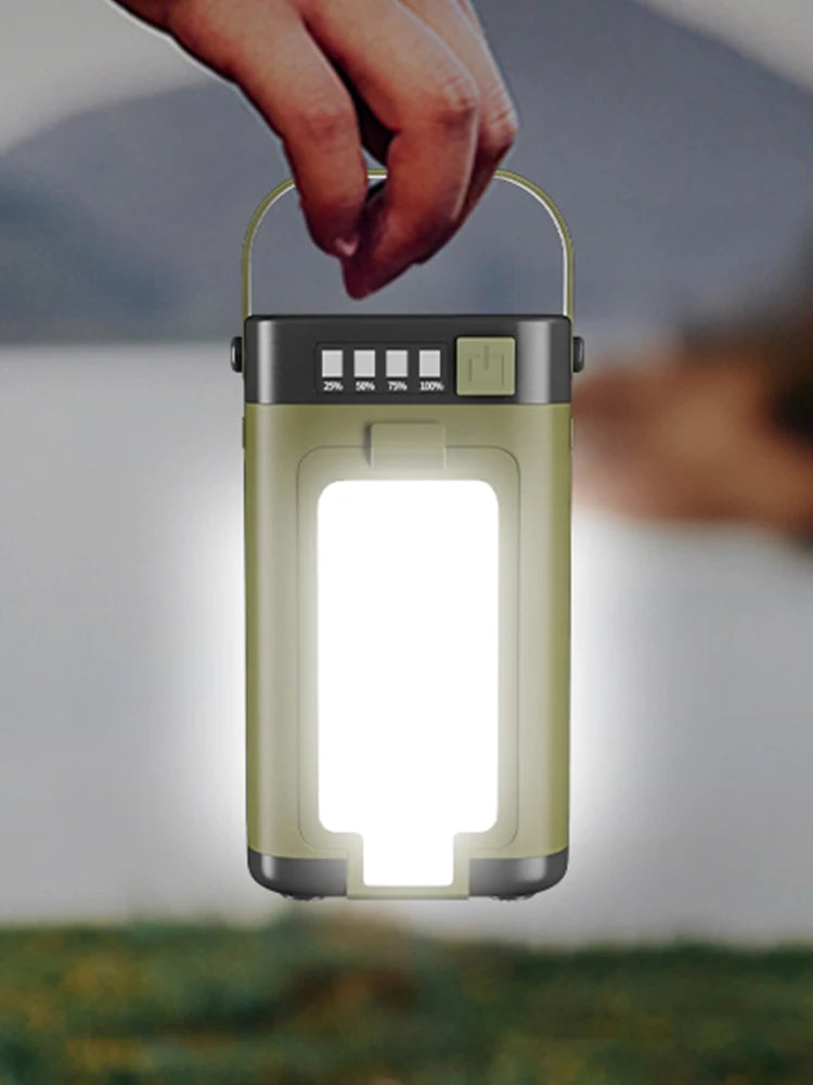 Solar Camping Lantern Foldable Camping Light Waterproof Rechargeable