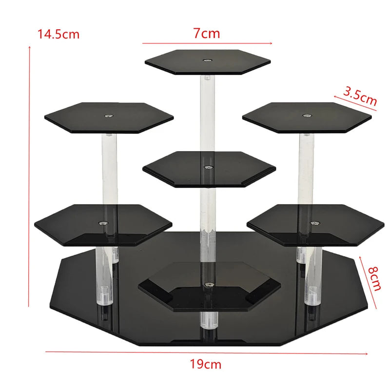 Hexagonal Acrylic Cosmetic Display Rack