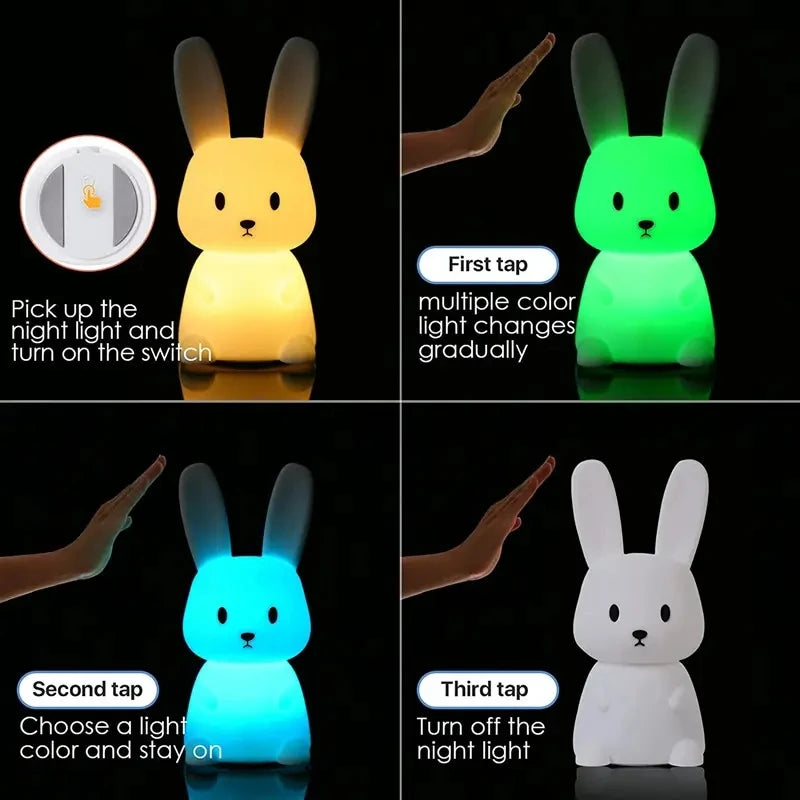 Silicone Rabbit Night Light