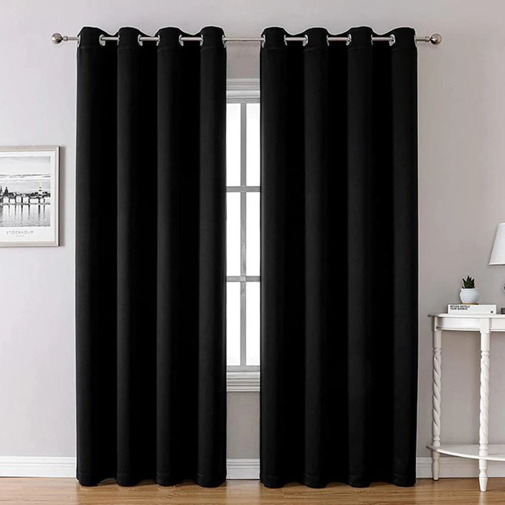 Blackout Thermal Curtains with Inner Lining, Noise Reduction Drapes