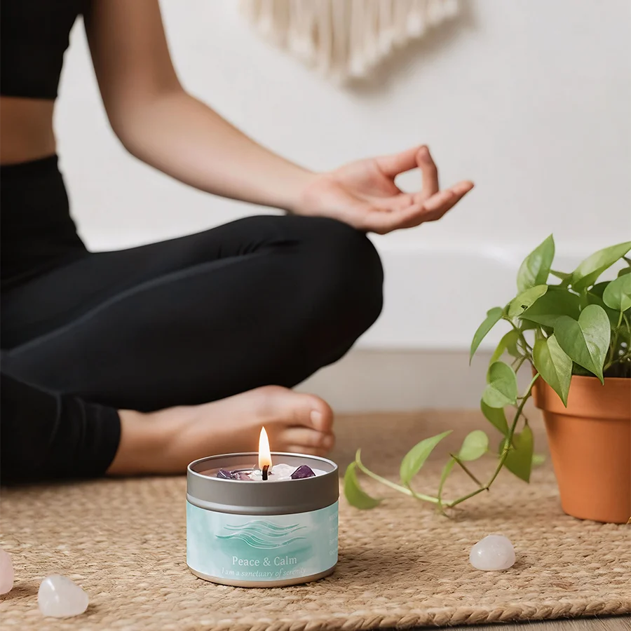 Law of Attraction Peace Ritual Candle, Lavender & Chamomile Aroma