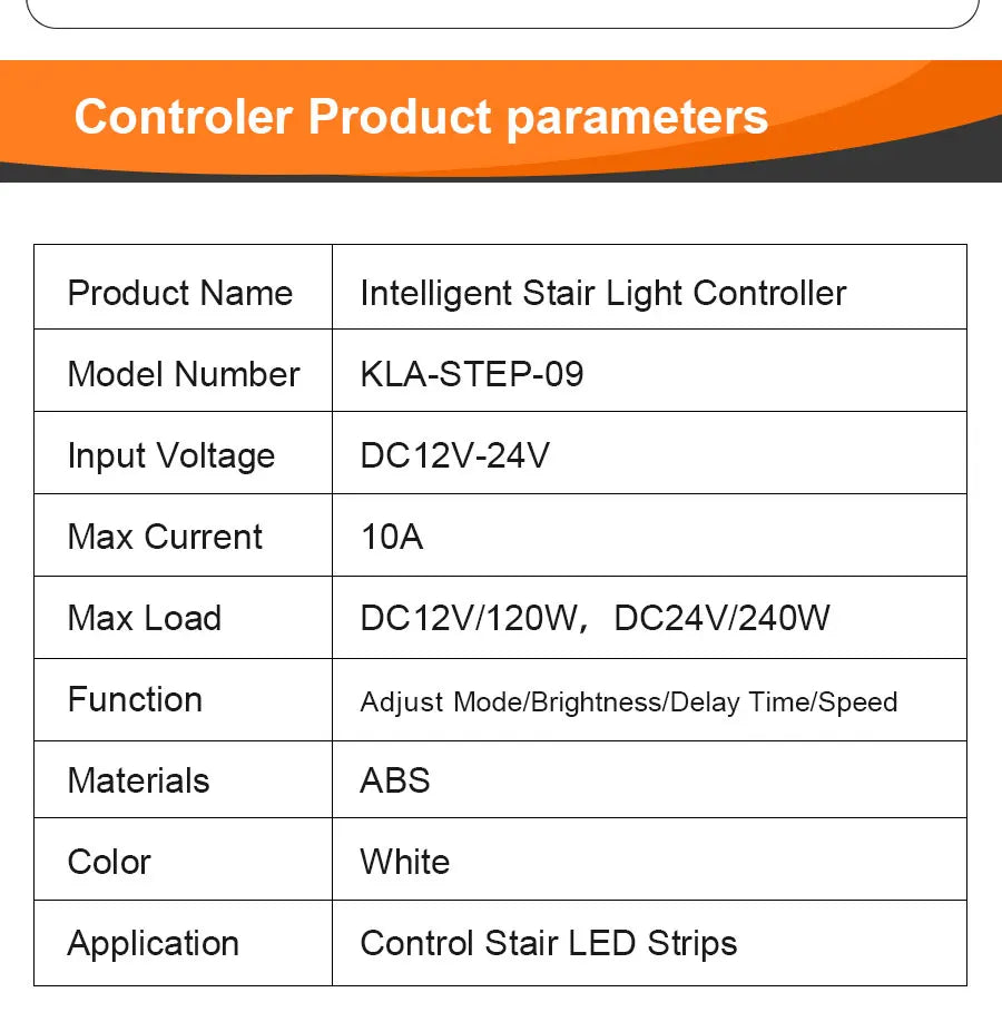 COB LED Strip PIR Motion Sensor Stair Lights Kit Step by Step Control