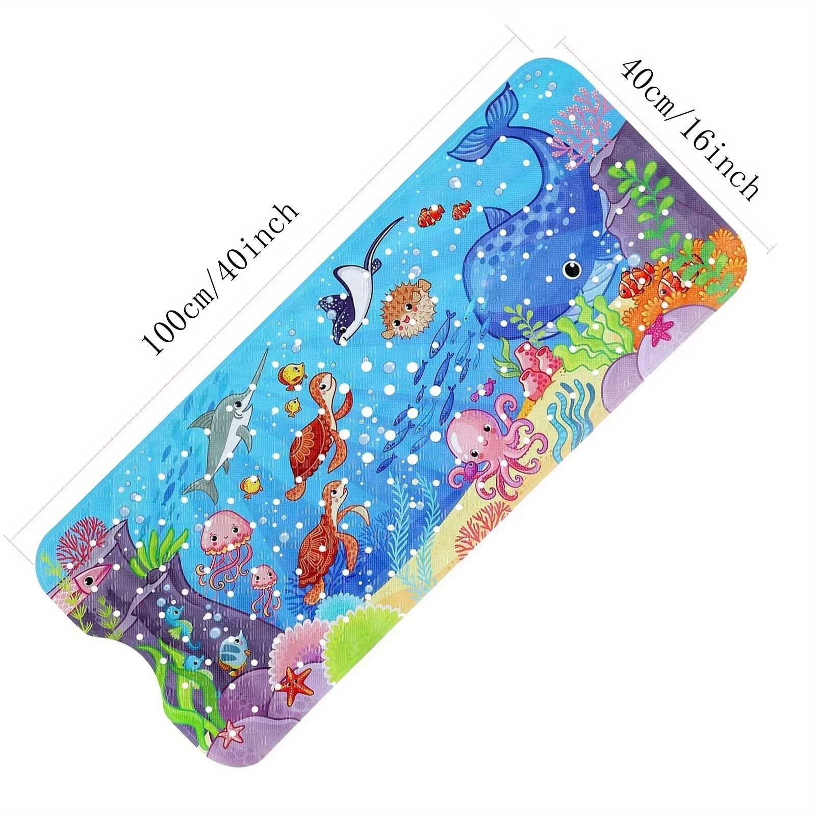 1pc Cartoon Extra Long Bathtub Mat 40x100cm Non Slip Bath Mat