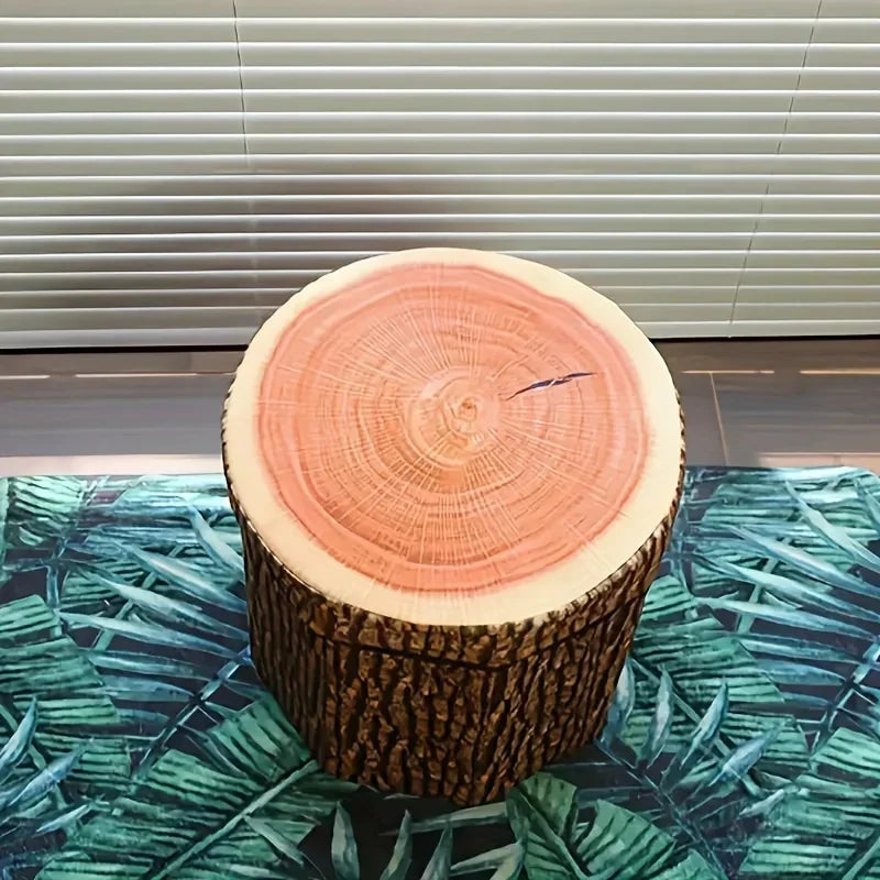 Tree Stump Folding Storage Ottoman