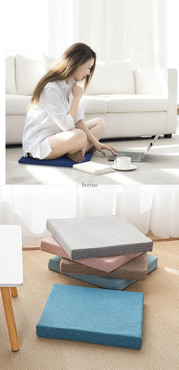 Natural Latex Cushion Student Classroom Stool Cushions Thickened Office Chair Cushion Sofa Floor Cushions Backrest Cojines 50x50