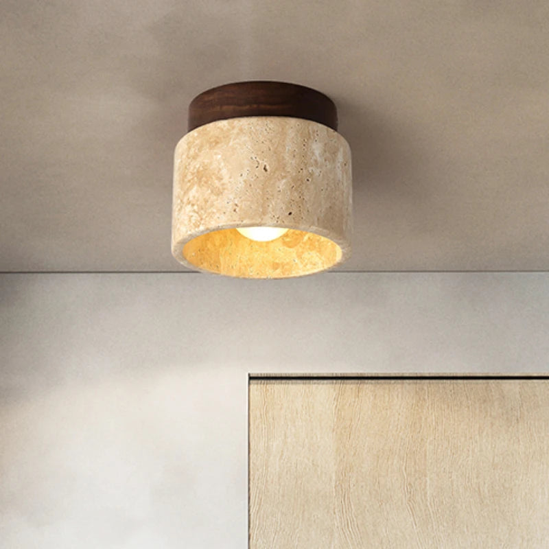 Japanese Stone Wood Surface Downlight