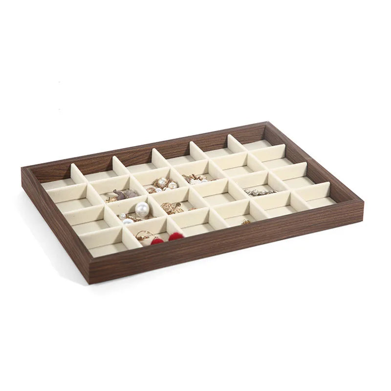 Walnut Jewellery Display Organiser Tray