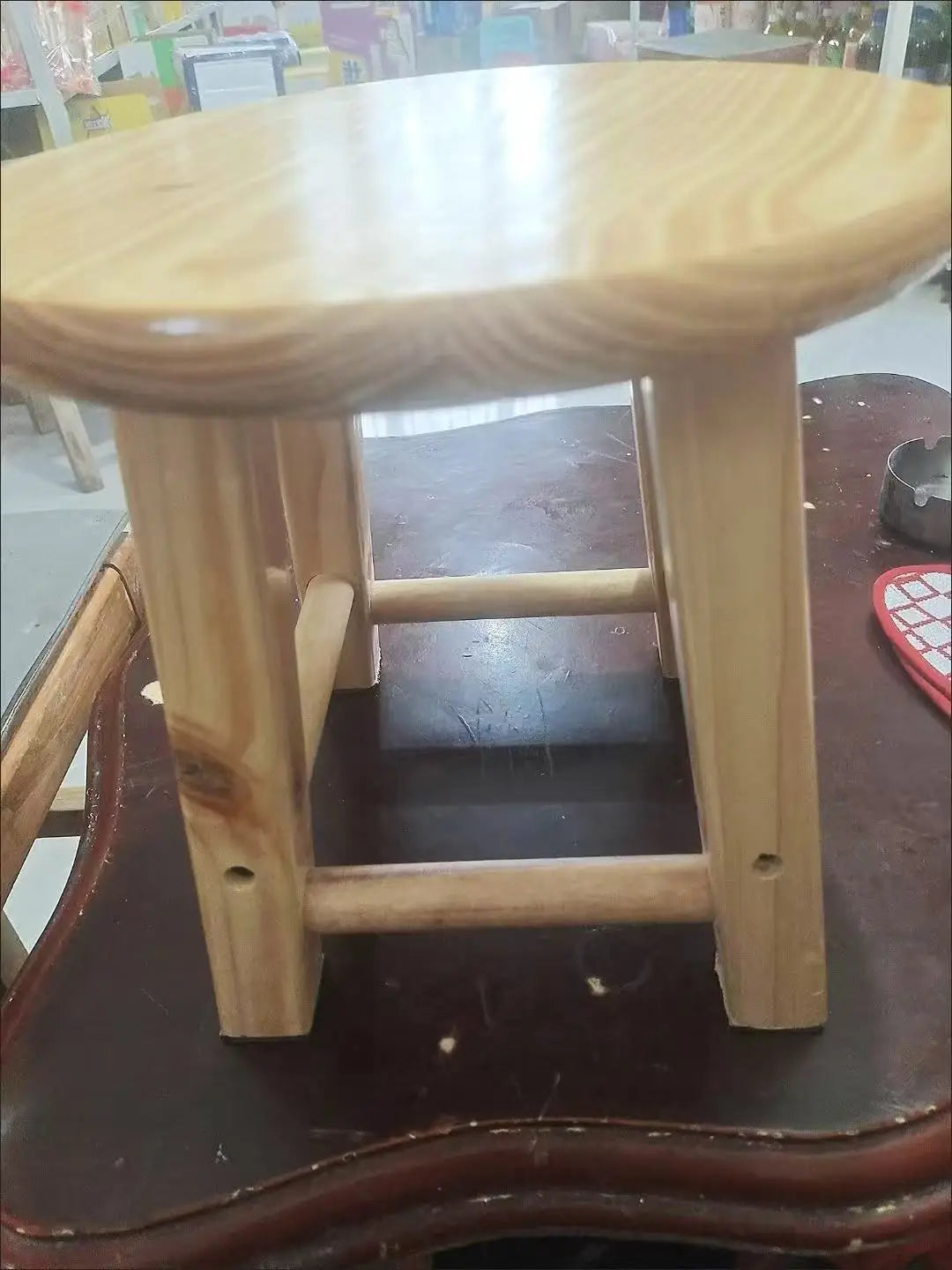 Solid Wood Round Stool