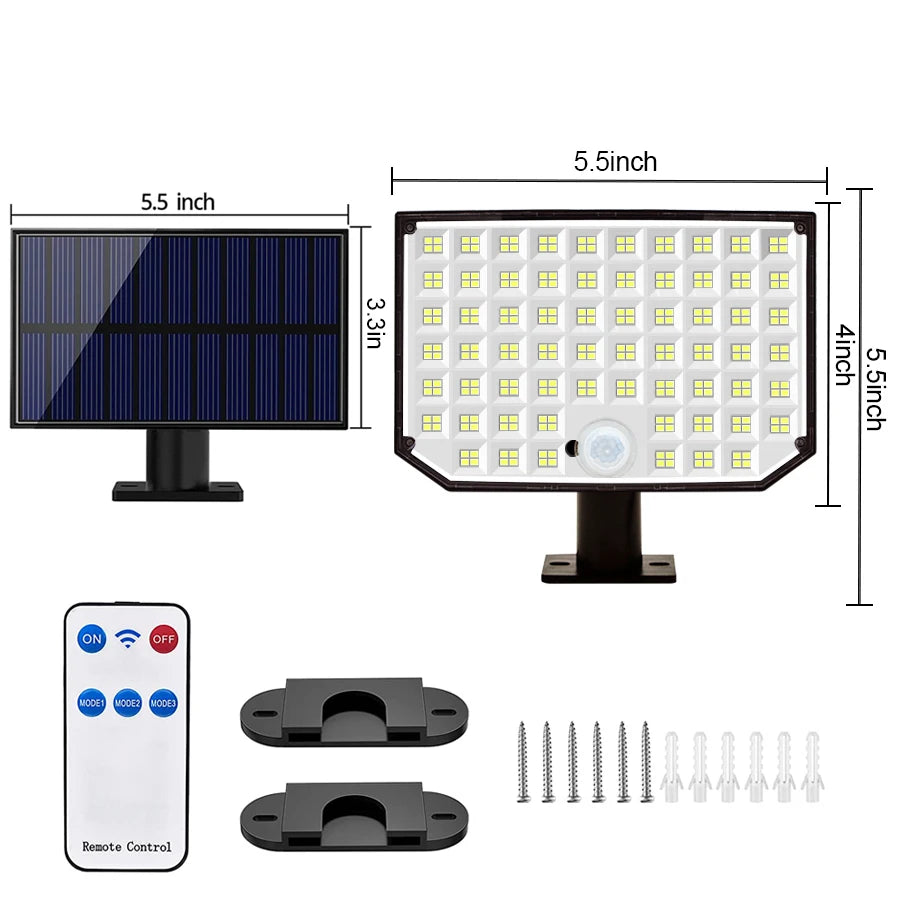 Solar Security Flood Light Motion Sensor