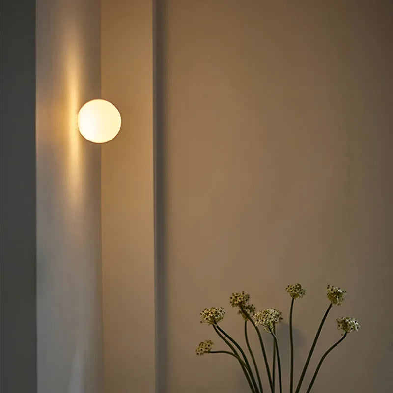 Glass Globe Wall Lamp