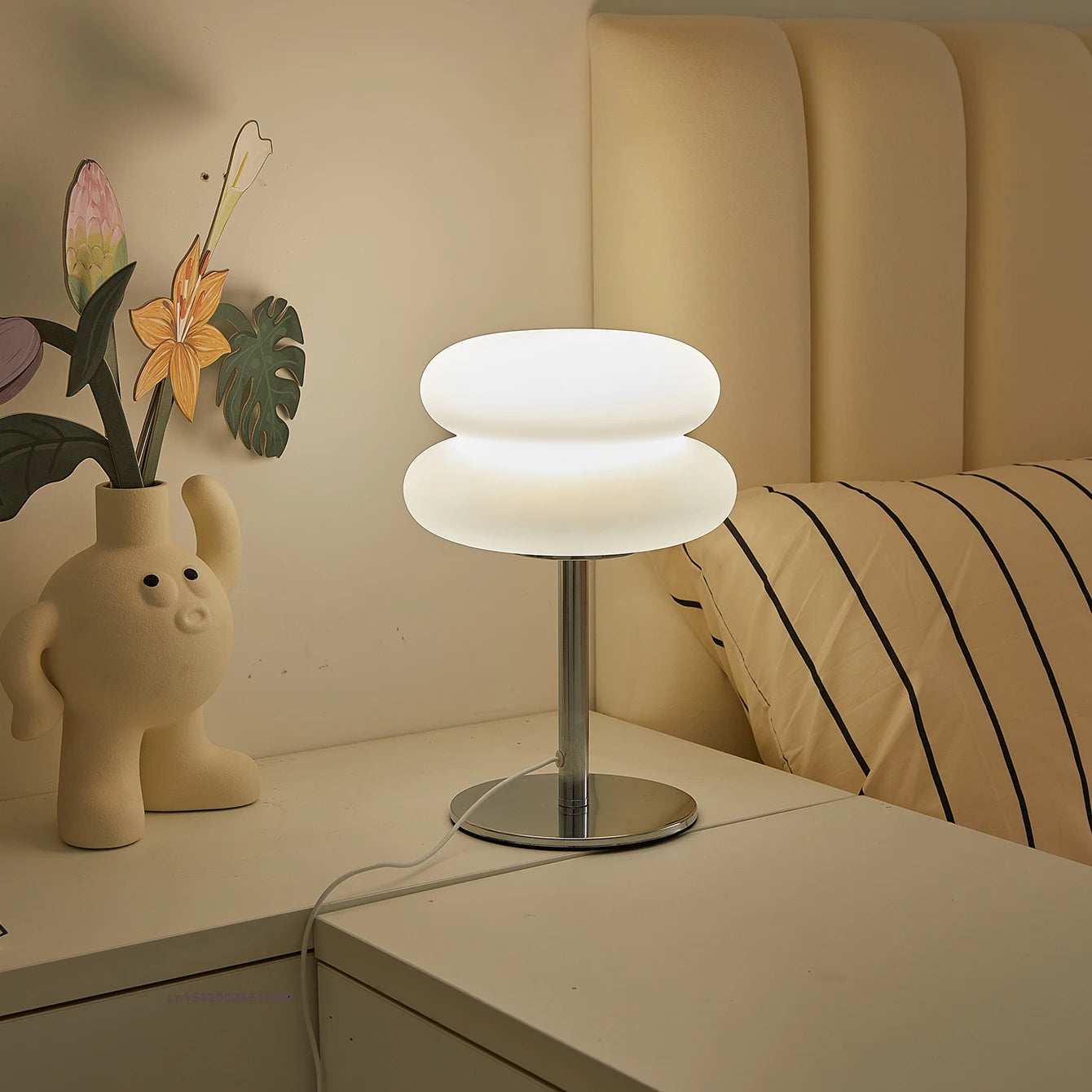 Creamy Tricolor Bedside Lamp